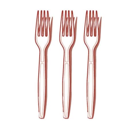 Fineline Settings 2503-CL Flairware Full Size Extra Heavy Cutlery Fork - Boxed- Clear
